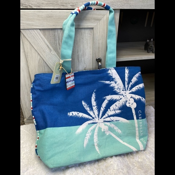 Caribbean Joe Handbags - NWT Caribbean Joe Large Tropical Beach bag Tote Shopper Shoulder Bag